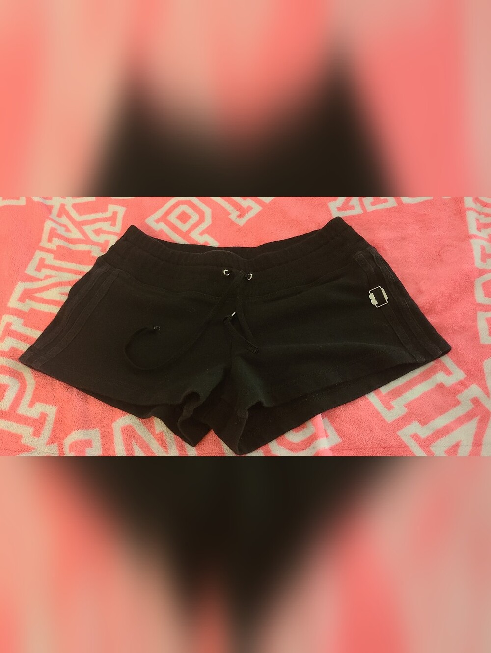 bebe Sport Black Athletic Drawstring Shorts- Size SMALL